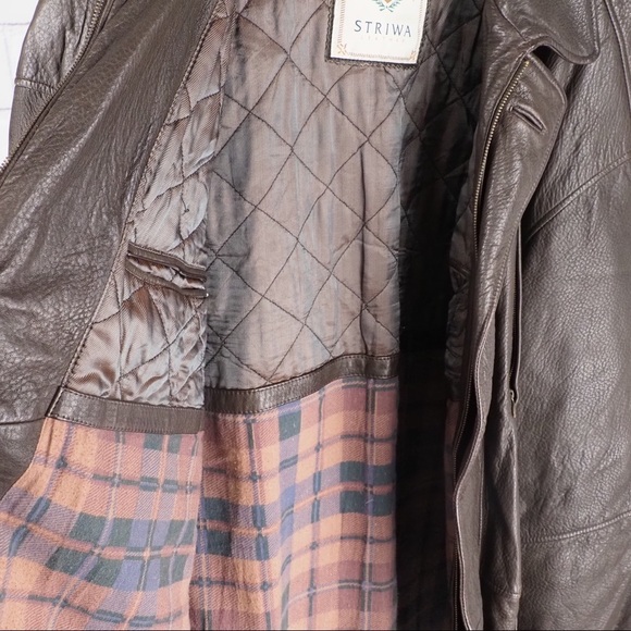 Vintage Striwa Lambskin Leather Coat size XL brown RARE - Picture 7 of 8